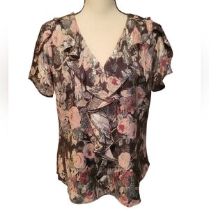 Lauren Ralph Lauren Floral Ruffle Blouse -